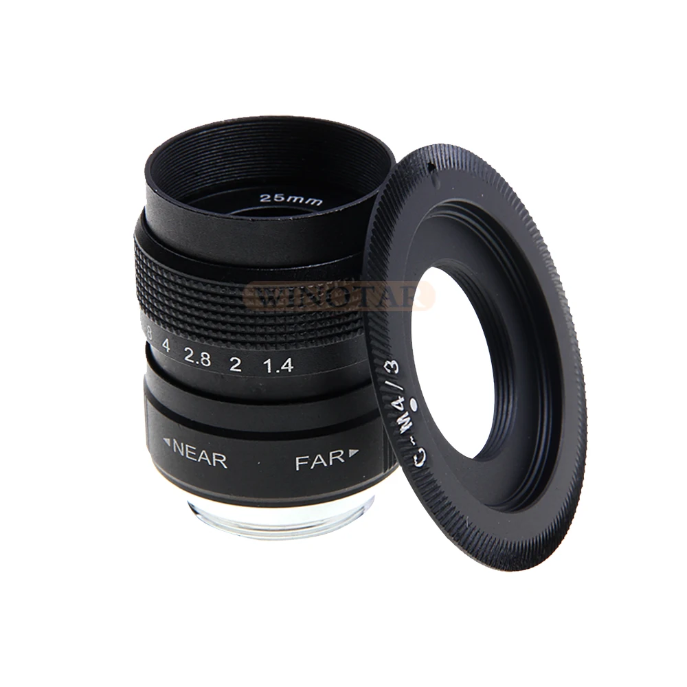 Новый объектив для телевизора Fujian 25 мм F1.4 CCTV + C крепление микро 4/3 m4/3 Panasonic GH5 GH4 GH3 GF5