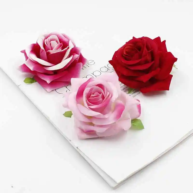 

1pcs /lot artificial rose 10cm for wedding boutonniere wedding car decoration wedding rose scrapbooking artificial flower