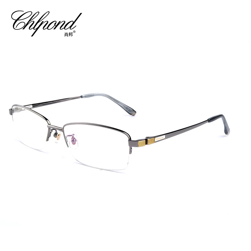 

Chlpond Luxury 100% Pure Titanium Half Rim Brand Eyeglasses Men Optical Spectacle Frame Eye Prescription Glasses Oculos 8812