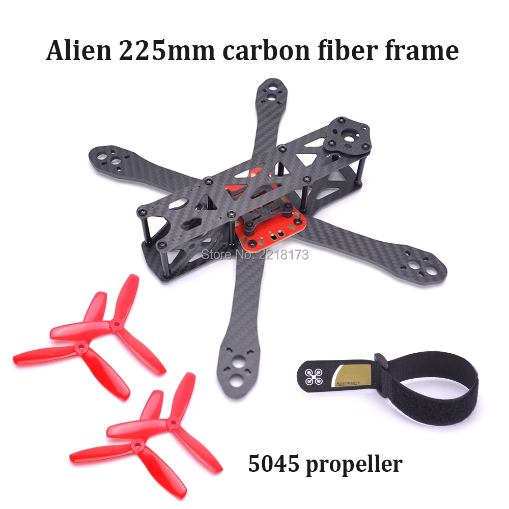 

Alien 225 225mm FPV Pure Carbon Fiber Quadcopter Frame with 4mm arm DIY Cross Racing Mini Drone Better than QAV-R 220mm