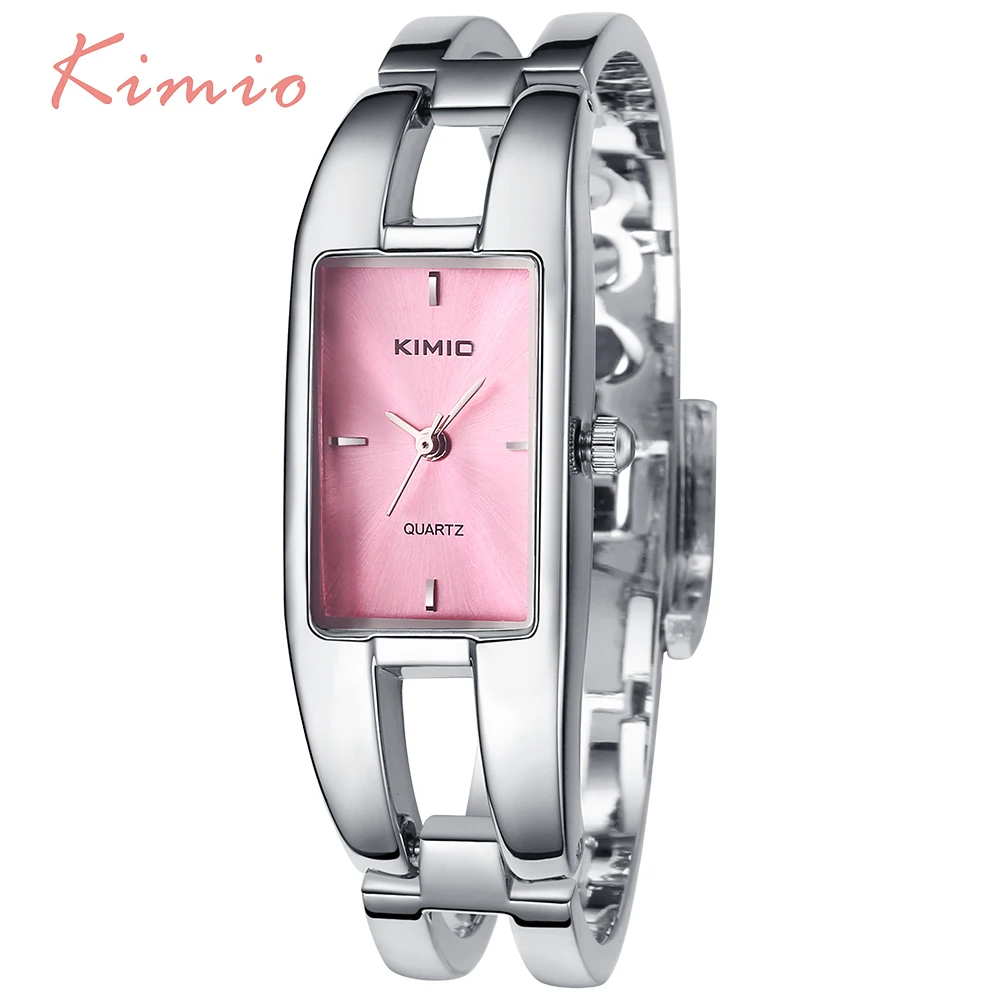 

KIMIO Rectangle Women Bangle Watches Bracelets For Women Luxury Brand Women's Watch Quartz Female Watch Women Clock Dropshipping
