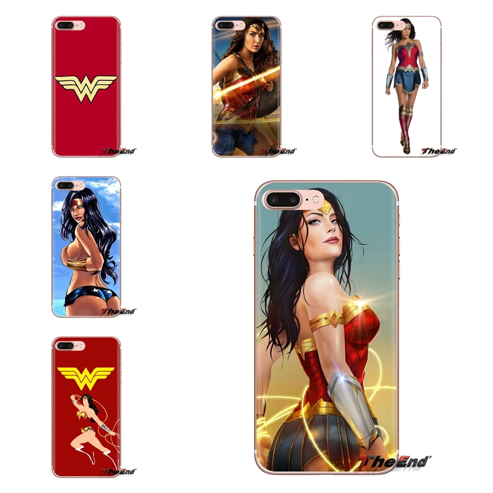 

Transparent Soft Shell Covers Wonder Woman For Huawei G7 G8 P7 P8 P9 P10 P20 P30 Lite Mini Pro P Smart Plus 2017 2018 2019