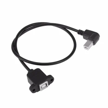 

Elbow Connector USB-B/F to USB-B/M Charging Data Cable 90 Degree L Shaped USB Type-B Male to Female Wire for Printer Scanner