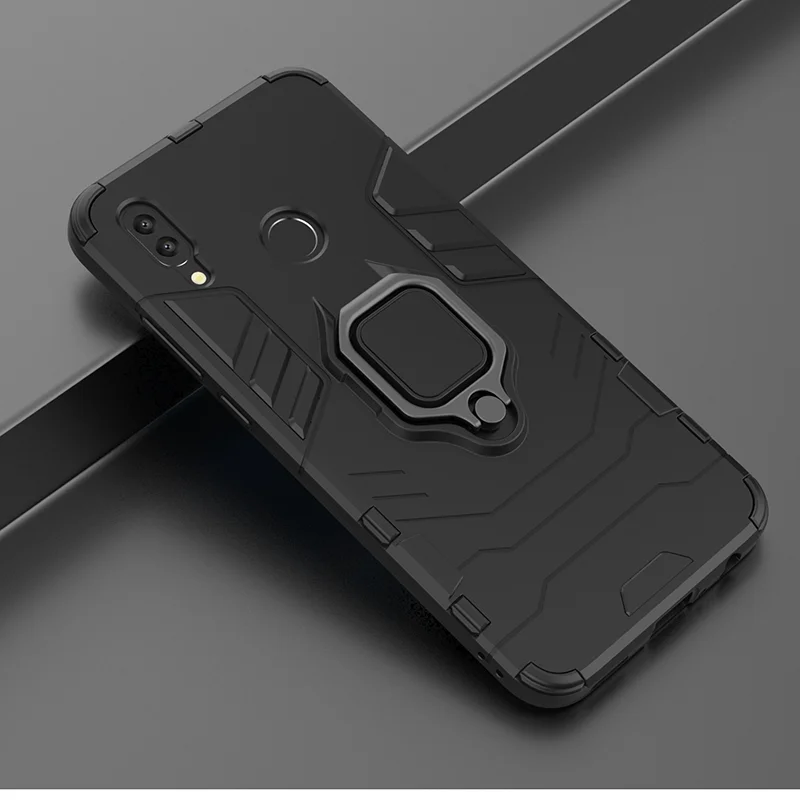 Car Phone Holder For Huawei P Smart Y9 2019 Case Armor Shockproof Ring Bracket Full Cover For Huawei 7 7s 9 Y7 2018 Nova 3 3i 4