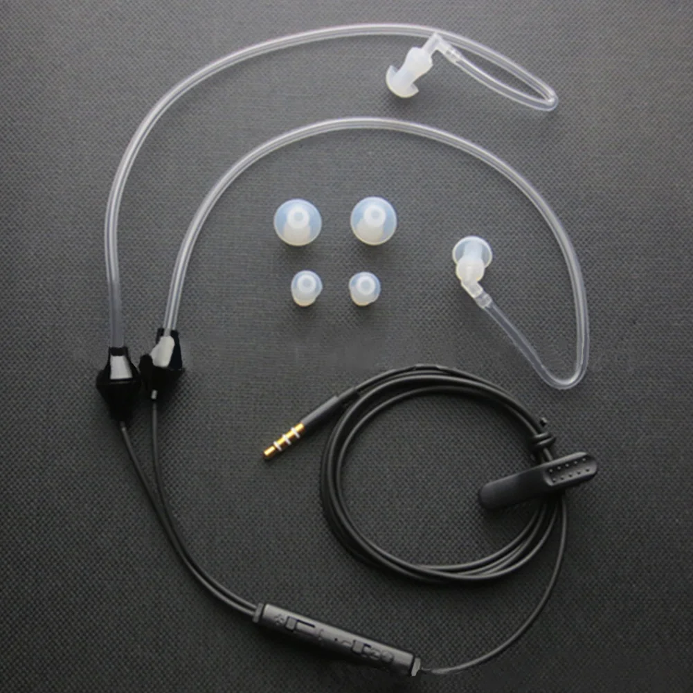 3,5 мм наушники-вкладыши стерео анти-излучения воздушной трубки излучения доказательство детей наушники вкладыши с микрофоном
