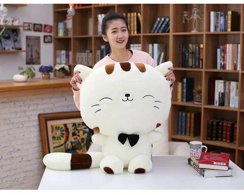 kawaii cartoon cat plush toy big stuffed animal cat doll pillow for children gift deco 28inch 70cm DY50683 (7)