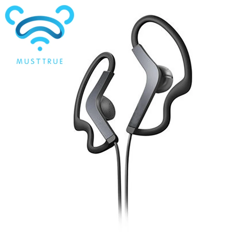  Musttrue Wholesale 3.5mm sport Earphones Headphone Headset with mic For iPhone Samsung Xiaomi MP3, High quality Bass for running 
