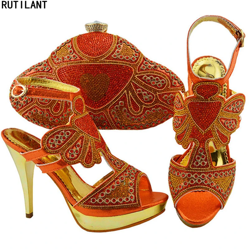 Women Shoes and Bag Set In Italy Shoe and Bag for Nigeria Party African