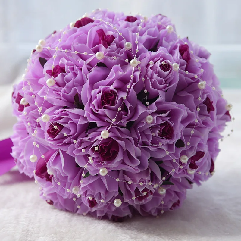 Великолепные Свадебные цветы Свадебные букеты жемчуг искусственный букет блеск букет De Mariage