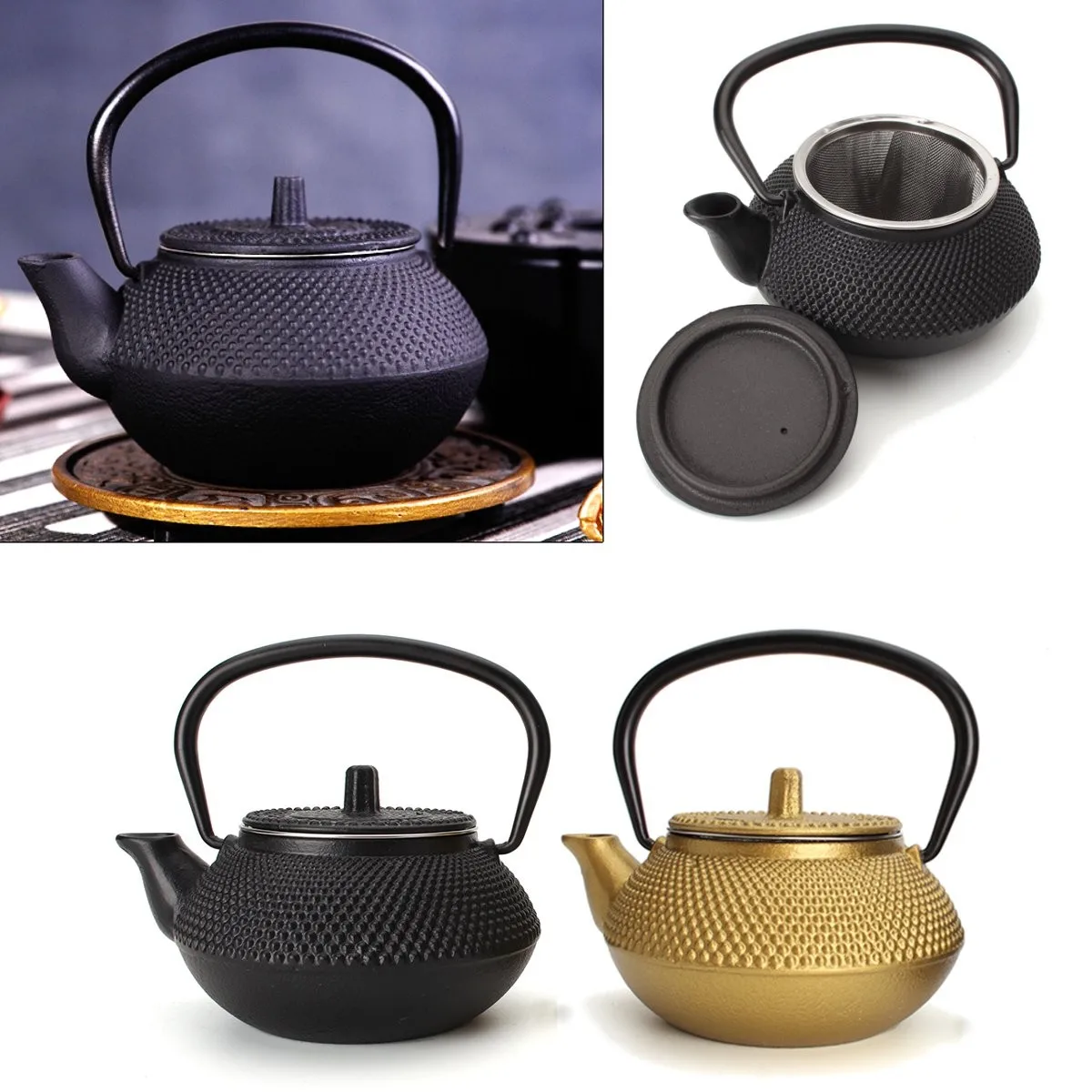 300ml Japanese Style Cast Iron Kettle Tetsubin Teapot Comes With