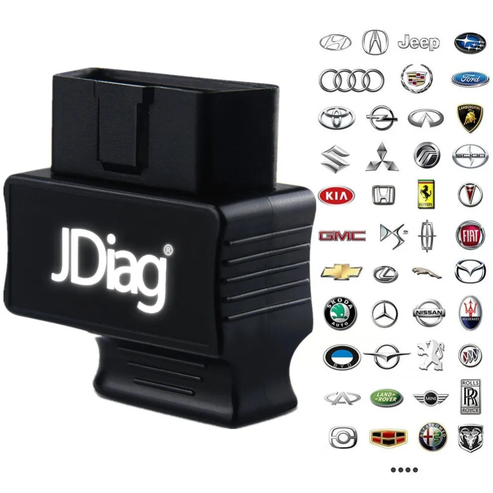 

JDiag OBD2 Scanner Bluetooth OBD2 OBD II Auto Car Diagnostic Scanner Works on Android IOS Better than ELM327 Bluedriver