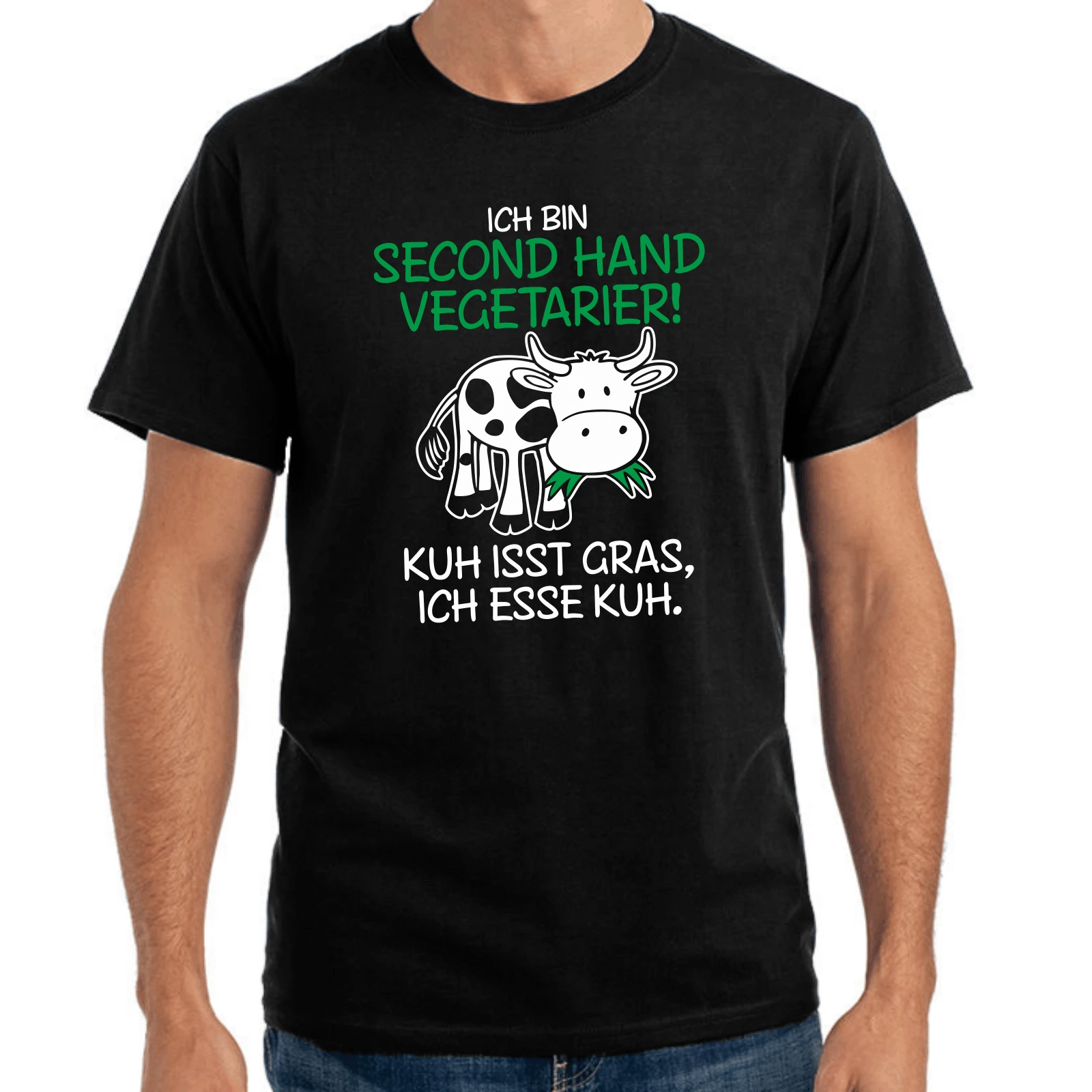 Их корзина для овощей б/у! Kuh институт Gras какая Esse | S-3XL Футболка с принтом круглый
