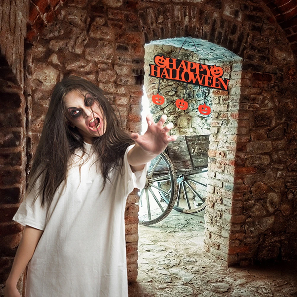 Тыква Happy Halloween висит дверная табличка тег витрина бар торговый центр Декор|Знаки