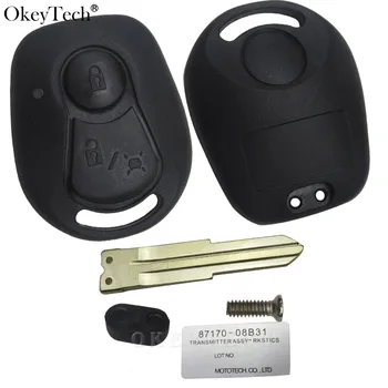 

Okeytech 10Pcs/lot 2 Button Remote Key Shell Case Fob Styling For Ssangyong Actyon Kyron Rexton Replacement Uncut Blade Car Key