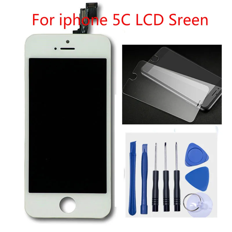 100% Оригинальный LCDScreen для iPhone 5C сменный полный комплект дисплей дигитайзер