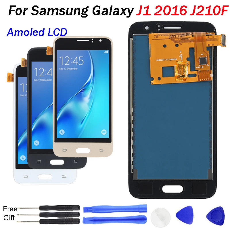 

J120F LCD Amoled New For Samsung Galaxy J1 2016 J120 J120A J120F J120M J120FN Touch Screen Digitizer AMOLED LCD Display Assembly