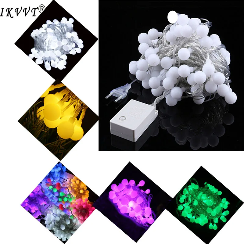 

AC110V / 220V 50m 400leds/ 100m 600 leds white ball lights fairy lights holiday Christmas holiday new year wedding decoration