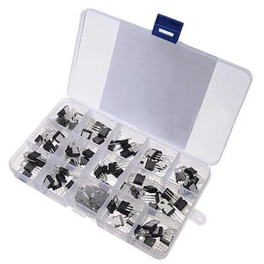 70pcs/set L7805-LM317 Transistor Kit Voltage Regulator + 100pcs Insulated Caps with Box