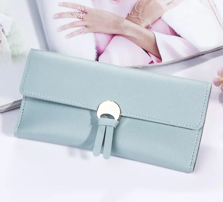 MJ Women’s Wallets Women Fashion Leather Wallet Leisure Clutch Ladies Bag Long Purses Card Holder Wallet Money Bag (8)