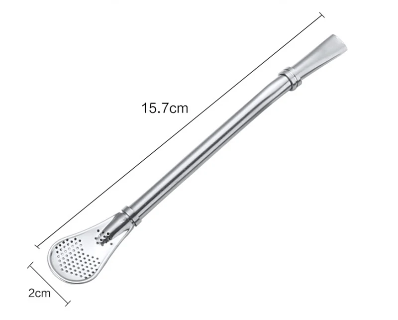 TUUTH Creative Stainless Steel Drinking Straw Filter Spoon Handmade Yerba Mate Tea Bombilla Gourd Washable Tea Tools B2