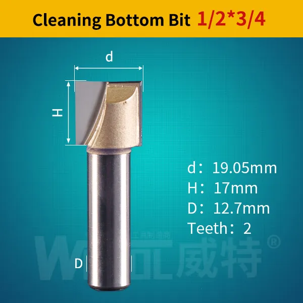 Weitol 1 шт. 1/4 или 1/2 дюймов чистящие нижние бит Деревообрабатывающие инструменты ЧПУ гравировальные биты фрезы Деревообрабатывающие инструменты - Длина режущей кромки: 1234