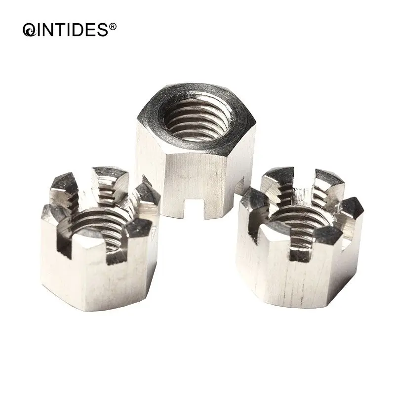QINTIDES M16 18 20 24 Hexagon slotted nuts type 1 Hexagon thin slotted