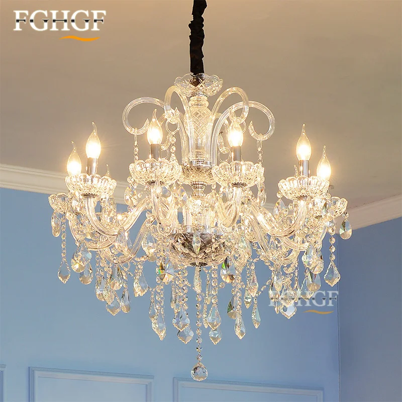 Modern Crystal Chandelier Light Luxury Chandeliers Lamp Clear Color Candle Lighting Lustre E14 E12 for living room Bedroom Hotel (2)