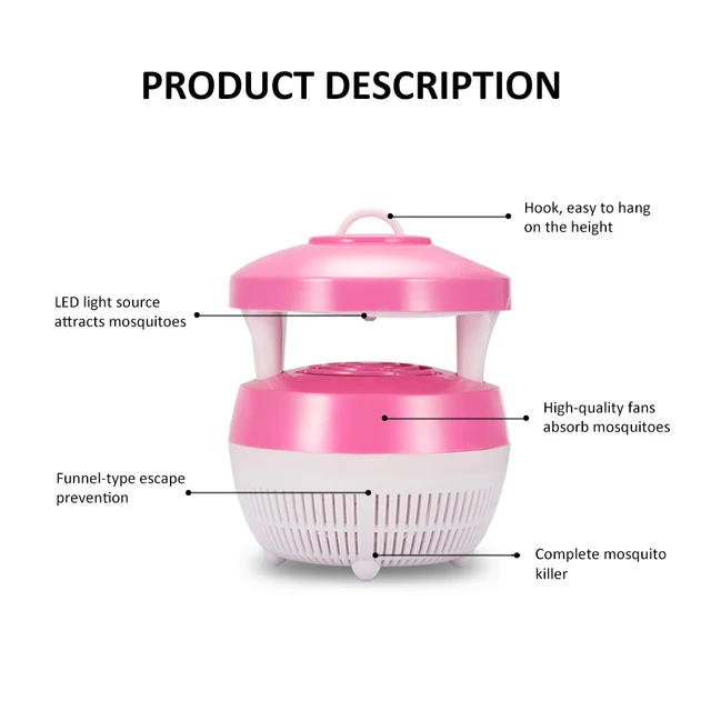 Mosquito Killer Lamps Outdoor Light Garden Supplies Pest Control LED Bug Fly Lamp Trap Wasp Pest USB Charge
