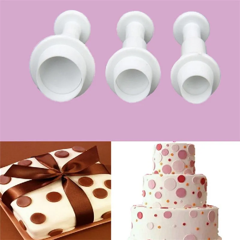 

3Pcs Heart Square Flower Star Round Shape Cookie Plunger Cutter Fondant Cake Pastry Mold Embossed DIY Decorating Tools