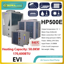 50KW or 170,000BTU -25’C air source water heat pump heater for villa , please consult shipping costs with seller