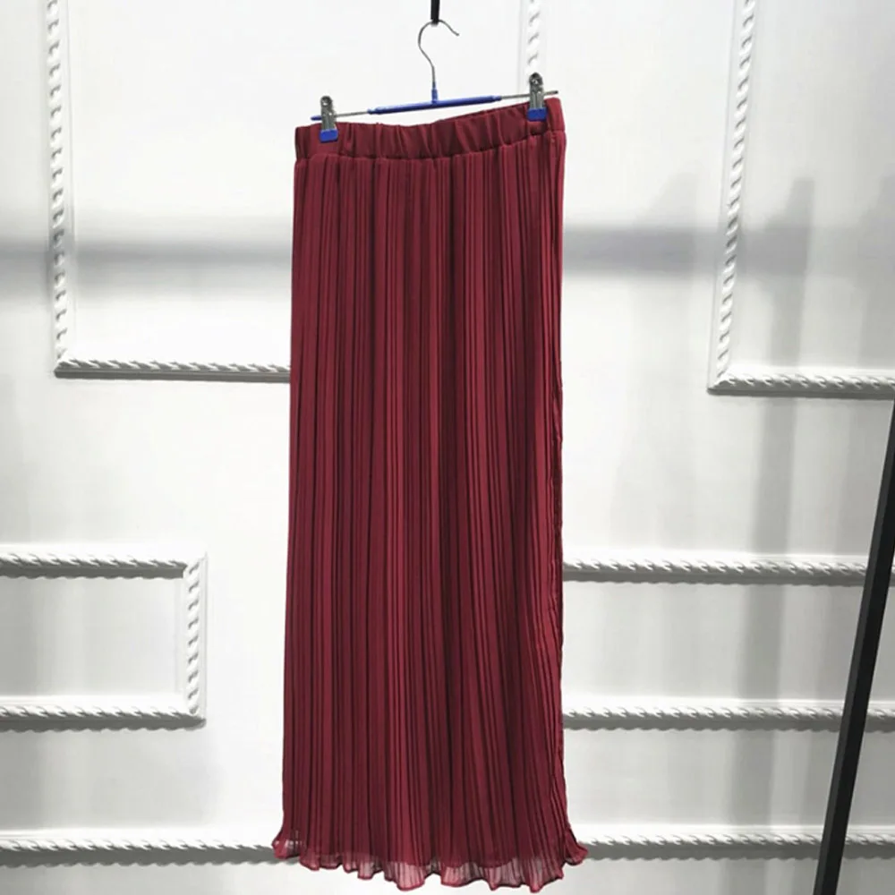 Летние длинные юбки Абая, для мусульман Женская плиссированная юбка макси с высокой талией Плюс Размер турецкие исламские юбки низ Jupe Femme