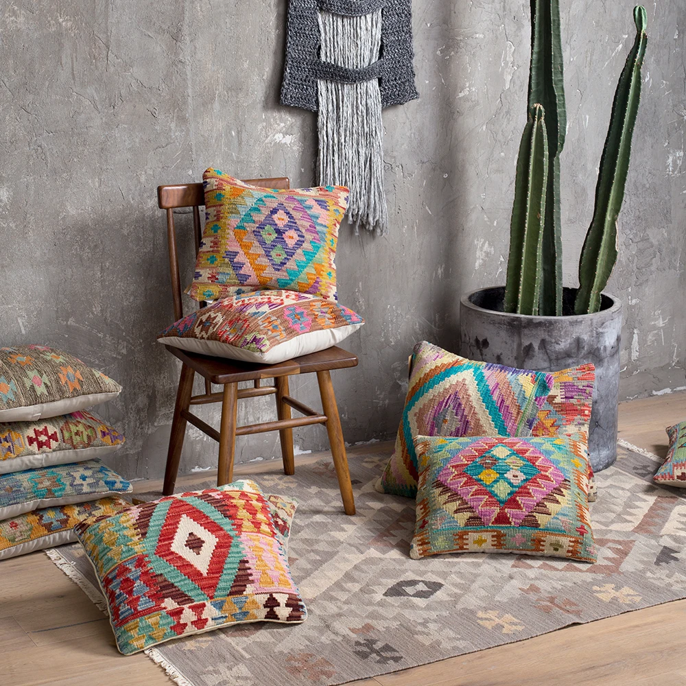 

Nordic Pillow Hard Wool Pakistani Handmade Bohemian Pillow