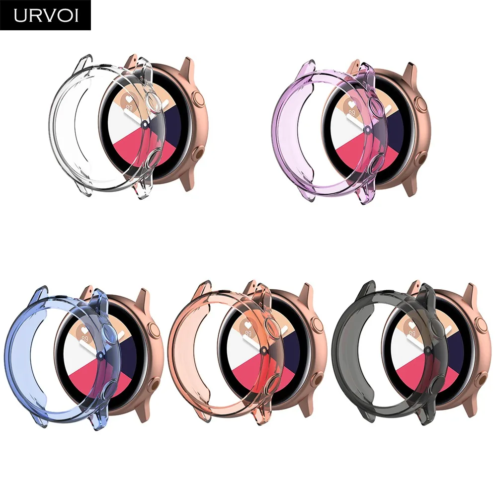 Чехол URVOI для Galaxy watch Active/42 мм/46 мм ТПУ защитный чехол цветная рамка со стразами