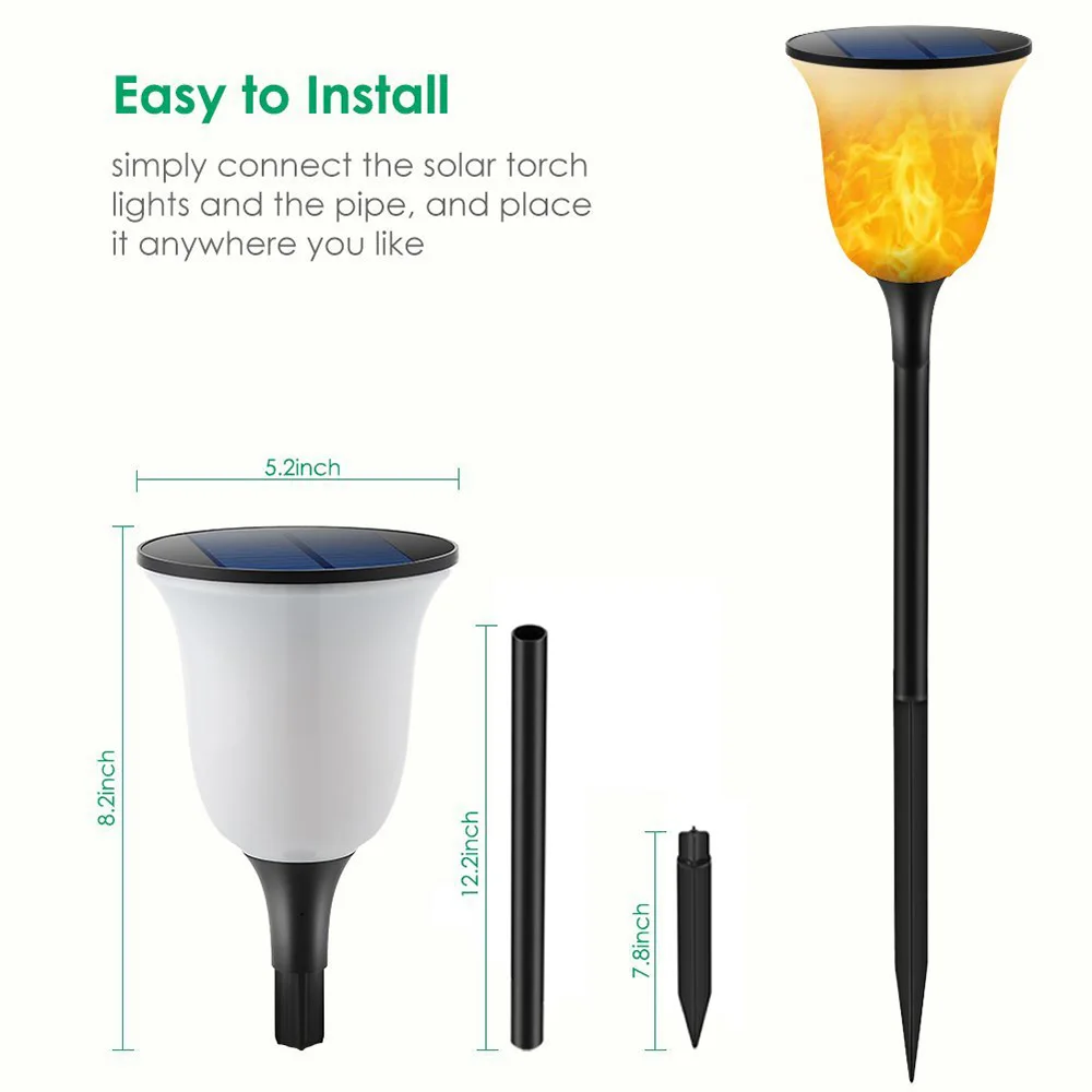 Cintilação da Lâmpada de Iluminação ao ar Solar do Gramado Leds à Prova Caminho da Lâmpada Luz da Noite Livre Água Levou Luz Solar Jardim Quintal 96 d' 9 Prova D' Água LEVOU Luz Solar Jardim