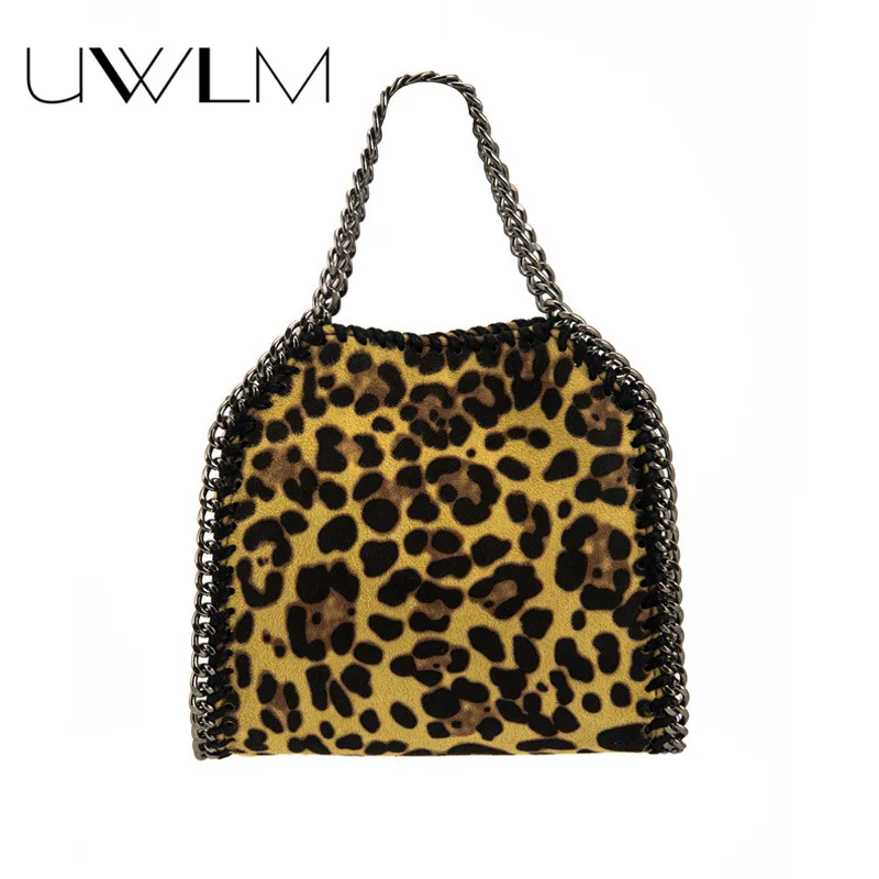 

Chains Leopard Print Totes Bags Famous Brand Woman Handbags Bags 2019 Messenger Bag Sac A Main Femme Shoulder Bag famous brand