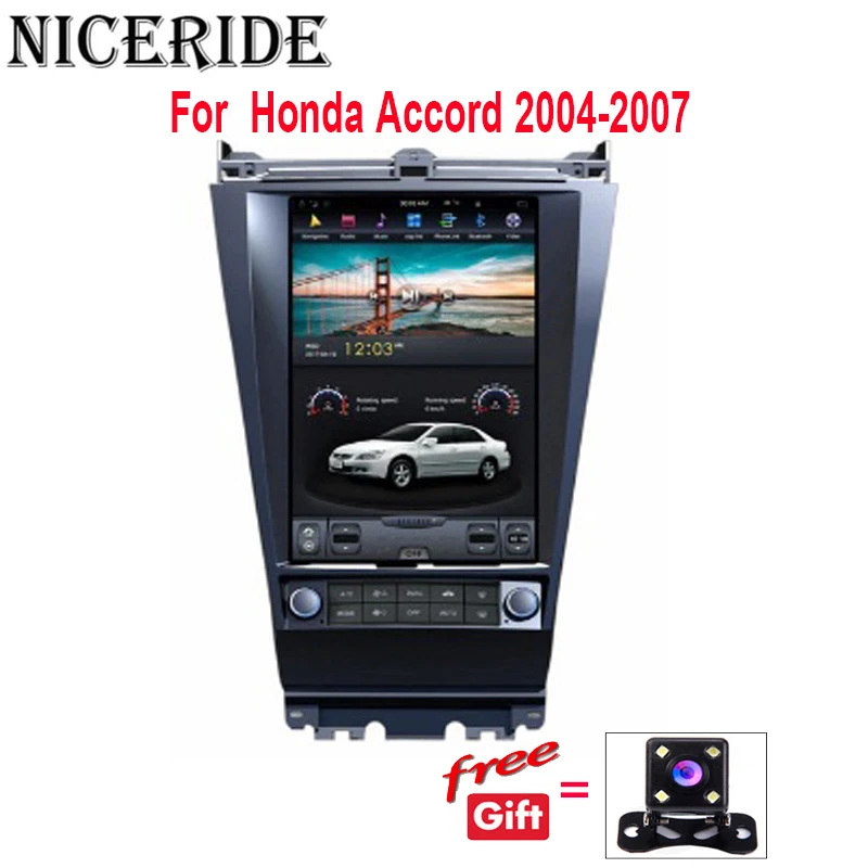 10 4 ''Tesla стиль вертикальный экран Android 7 1 стерео радио для Honda Accord 2003-2007 GPS
