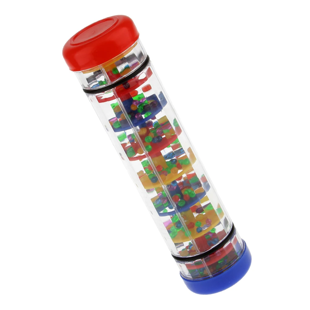 MagiDeal Hot Sale 1Pc Plastic Rain Sound Maker Shake Colorful Beads for Children Baby Kids Learn Play Toy Birthday Gift 3kinds