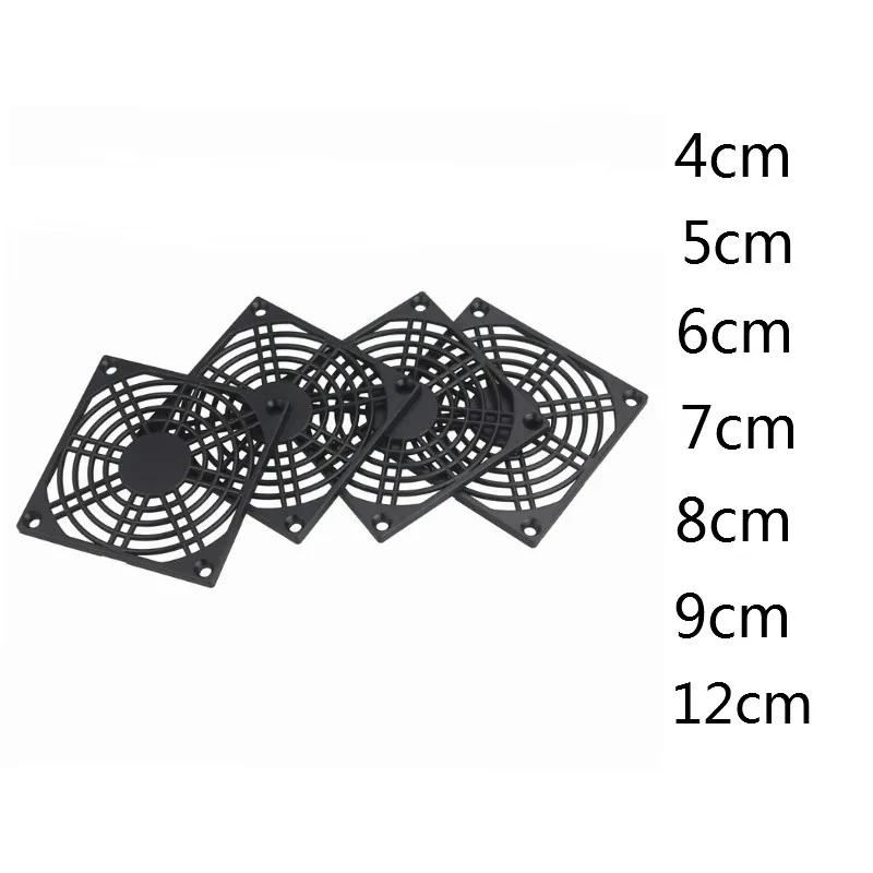 20 штук Gdstime 40 мм 50 мм 60 мм 80 мм 90 мм 120 мм защитная сетка для вентилятора пластиковый Пылезащитный фильтр чехол для ПК охлаждающий Черный Защитный вентилятор