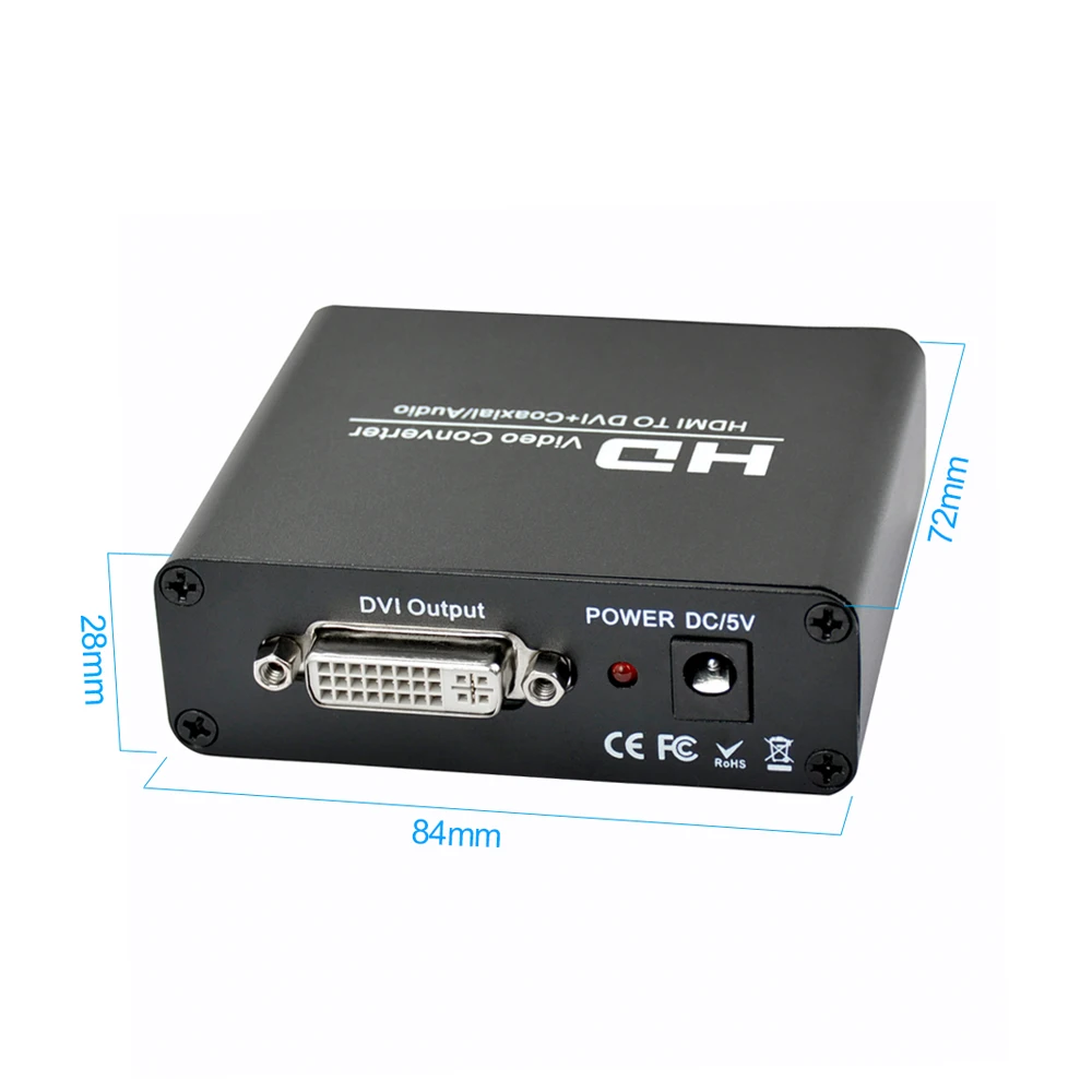 AIYIMA аудио адаптер Aeceiver HDMI к DVI HD видео конвертер Displayport конвертеры волокна