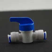 1 шт. ровный прямой 1/4 дюймов OD шаровой кран трубопровода быстрого подключения аквариума RO воды