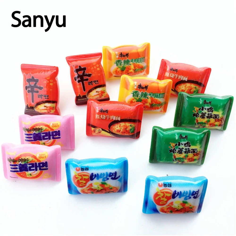 

6 Pairs A Set instant Noodles Drop Earrings Colorful Food Noodles Dangle Earrings for Women Girl Cute Fun Pink Red Food Brincos
