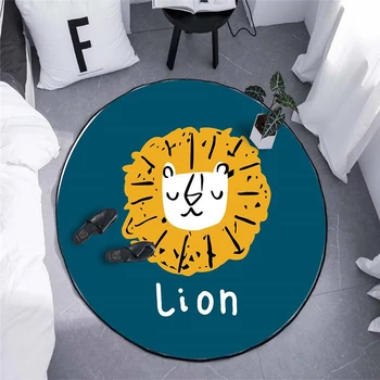 

Cartoon Lion Round Carpet For Living Room Bedroom Home Decor Carpet Rug Children Kids Room Soft Play Area Rug Chair Mat