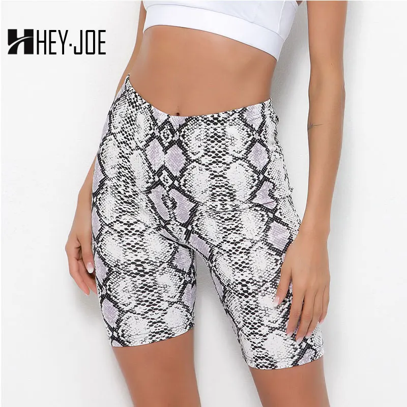 

HEYJOE Fashion Shorts For Women Snake Print Shorts Women High Waist Fitness Short Pants Sexy Push Up Casual New Shorts Fitness