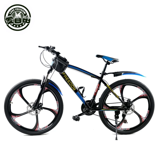 Best price at $159 Cheap High-carbon steel 26-inch mountain bike dual disc brakes one wheel speed damping 21 Men Women Student Bicycle s1