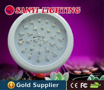 

90 watt ufo led grow light 30x3w 10 spectrum for indoor grow tent using free shipping to Russia