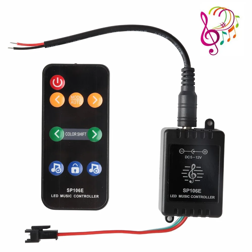 DC5 ~ 12 V WS2812B контроллер WS2811 WS2812 SK6812 светодиодный пиксель музыкальный пульт