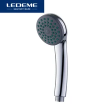 LEDEME Nuovo Arrivo Rotonda Doccia A Mano In Plastica ABS del Bicromato di Potassio Acqua Risparmio Energetico Soffioni Per Doccia Supporto Fisso ABS Stretta della MANO Accessori Da Bagno L04