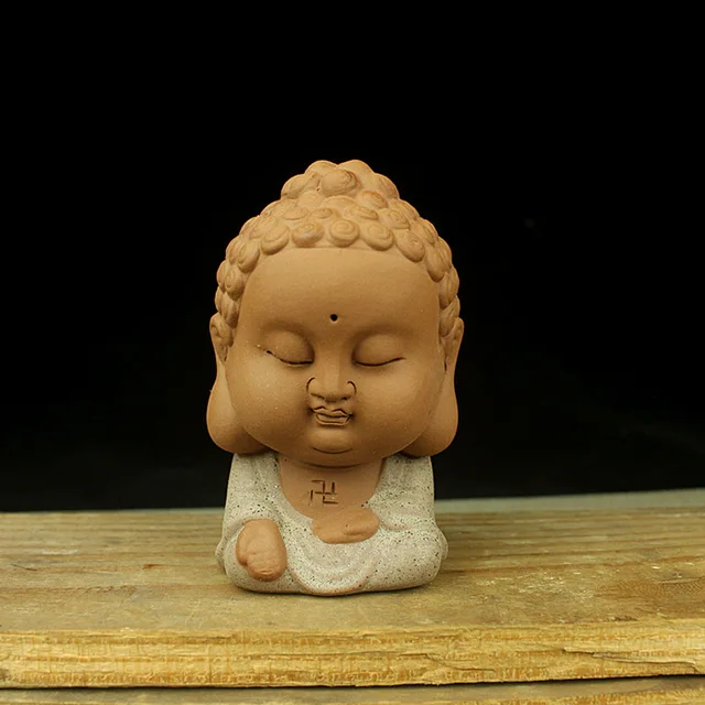 Purple clay Buddha statues high quality Home Decoration crafts Maitreya