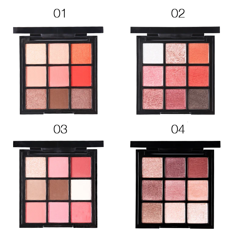 

WODWOD 9 Color Satin Eye Shadow Palette Matte Shimmer Powder Shine Eyeshadow Natural Soft Creamy Texture Long-lasting Cosmetic