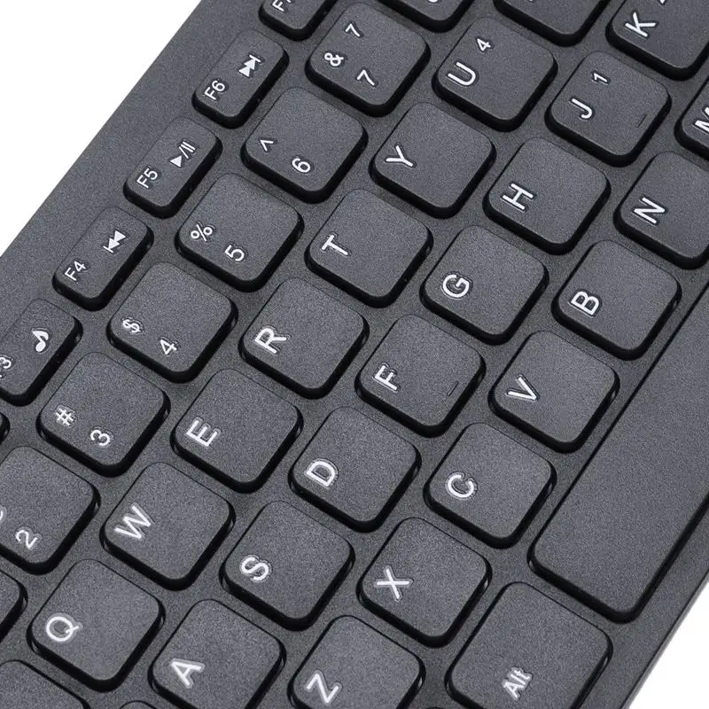 Черный ультра тонкий тихий маленький размер Мини мультимедийная клавиатура для ноутбука ПК